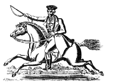 Figure of a highwayman from a Victorian toy theatre